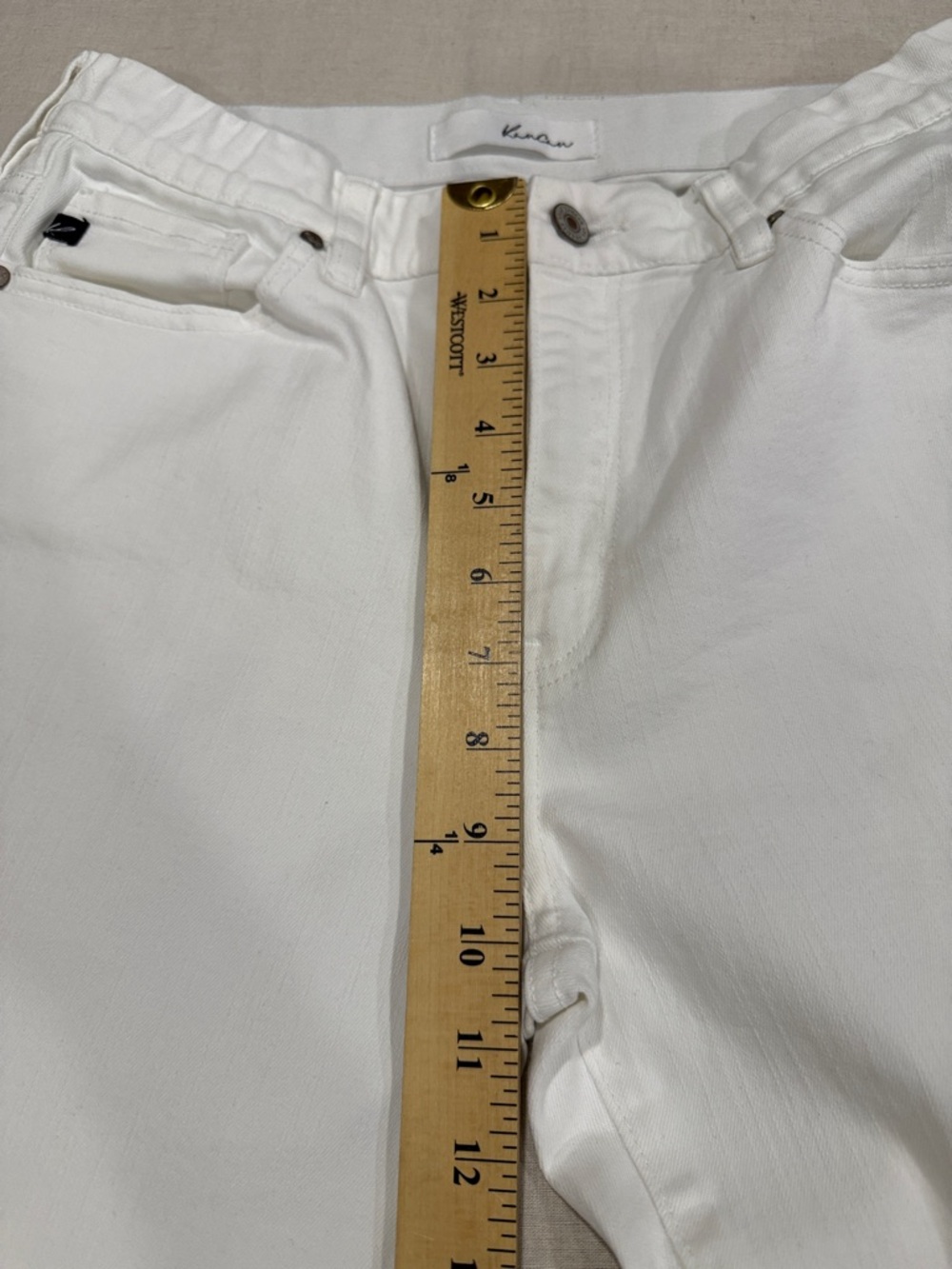 KanCan Women’s Slim Straight White Jeans size 11 - Picture 4 of 11